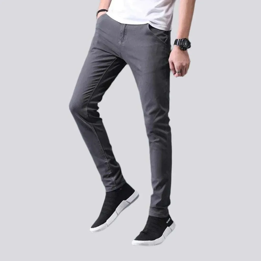 Slim men's denim pants