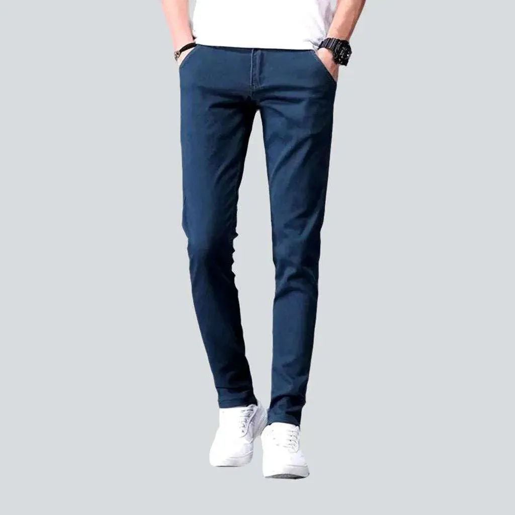 Slim men's denim pants