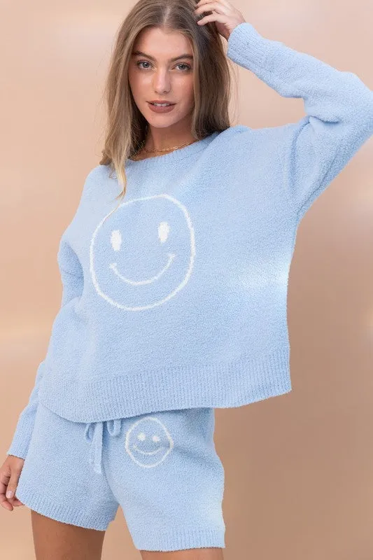 Smile Cloud Soft Top with Shorts Set