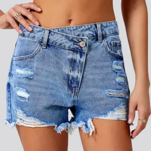 Straight women's jean shorts