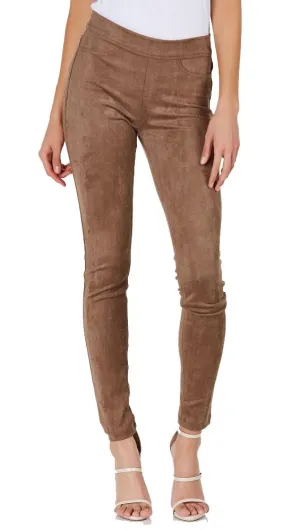 Suede Skinny Pants Legging Taupe