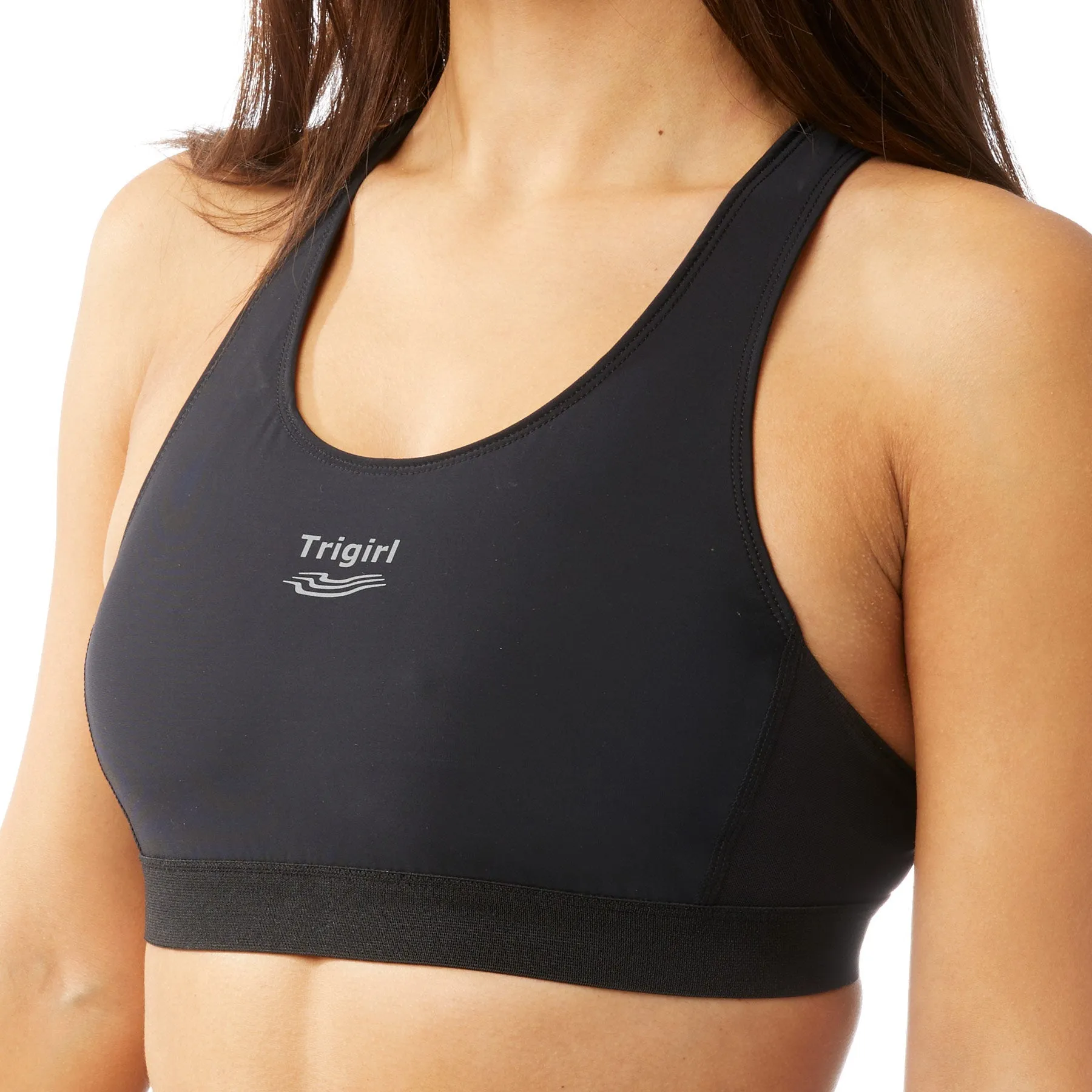 Swift Triathlon Top with Support Bra, Block Stripe