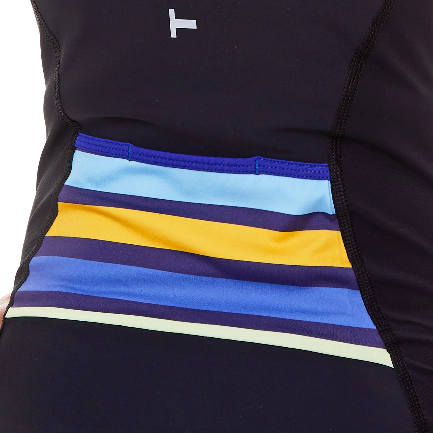 Swift Triathlon Top with Support Bra, Block Stripe