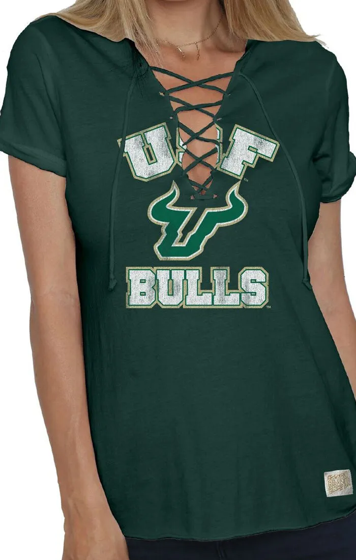 The Esmeralda Vintage USF Lace-Up Tee