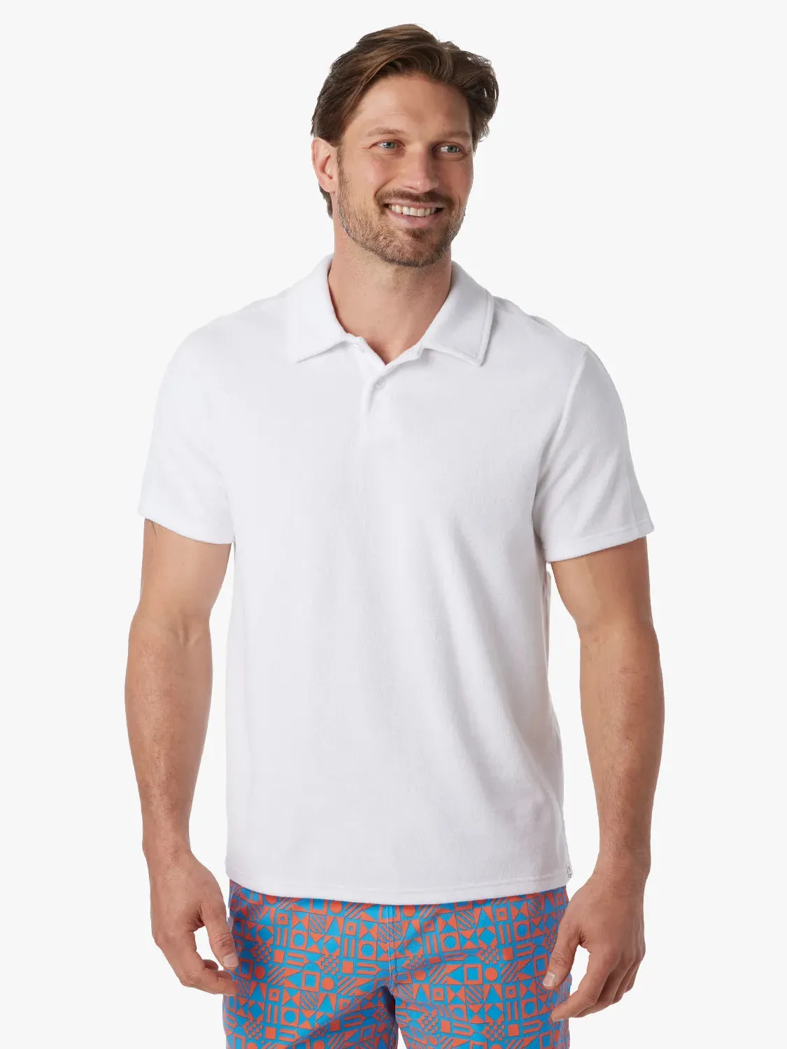 The Ravello Terry Polo | White