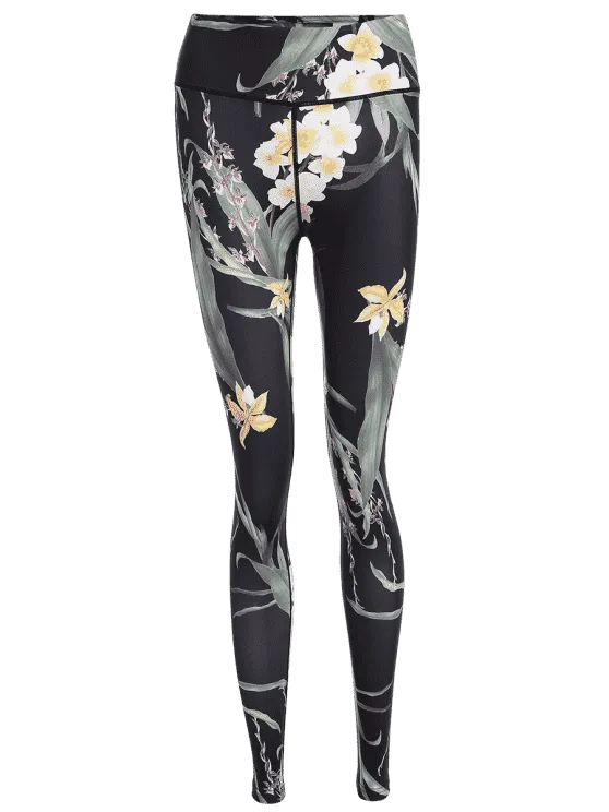 Trendy Stretchy Slimming Floral Sporty Leggings