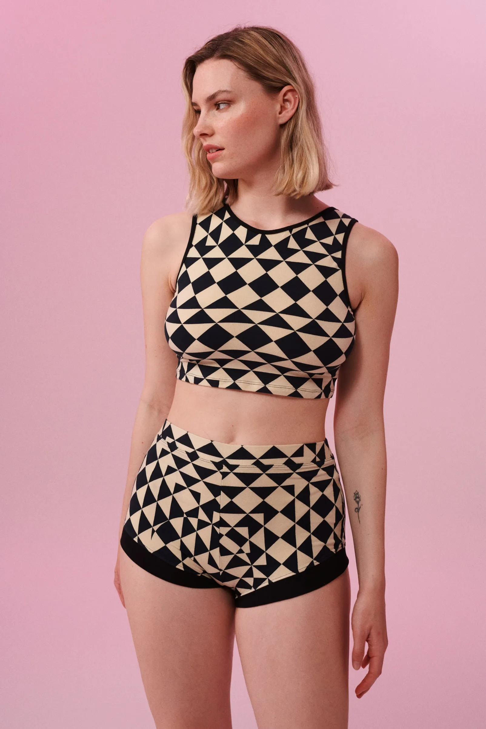 TWINKS CROP TOP - TRI PRINT