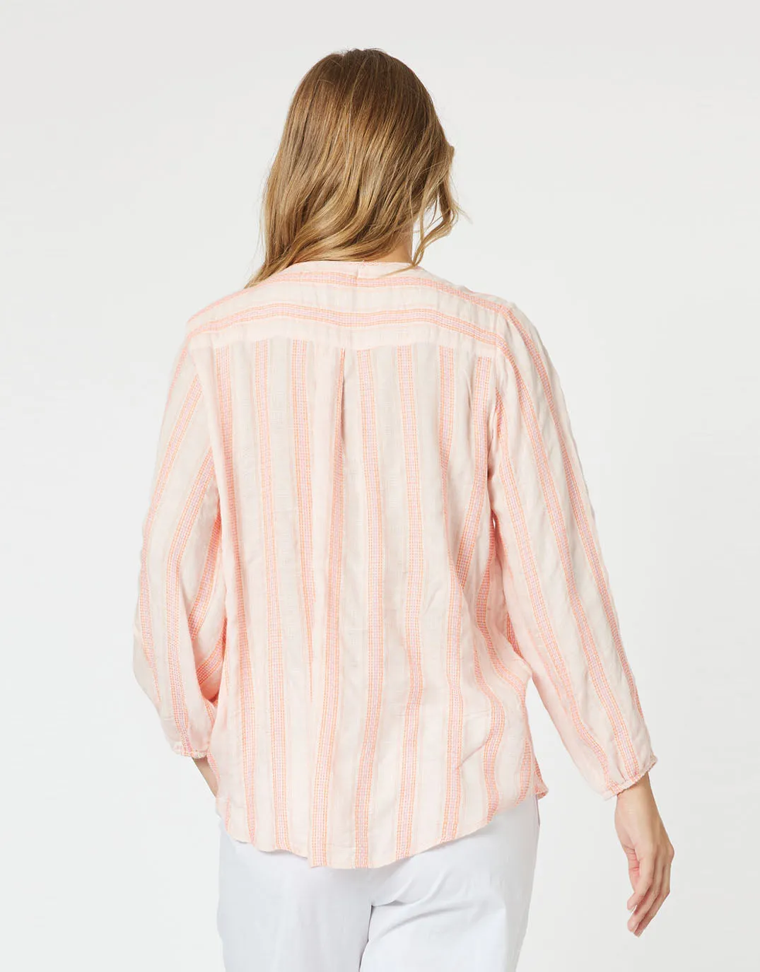 Venice Stripe Top - Papaya