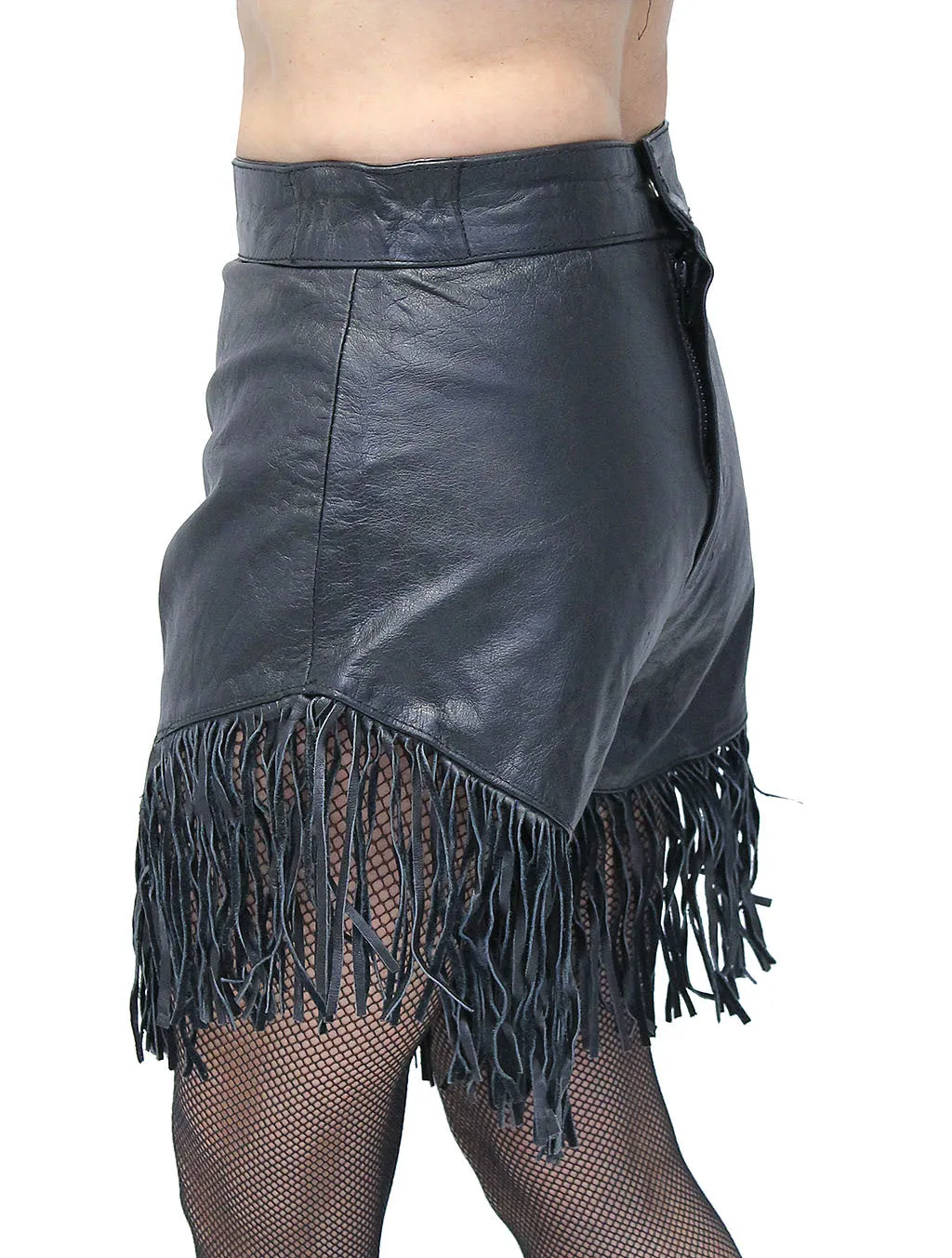 Woodstock Fringed Leather Hot Pants #SH11540FK ()