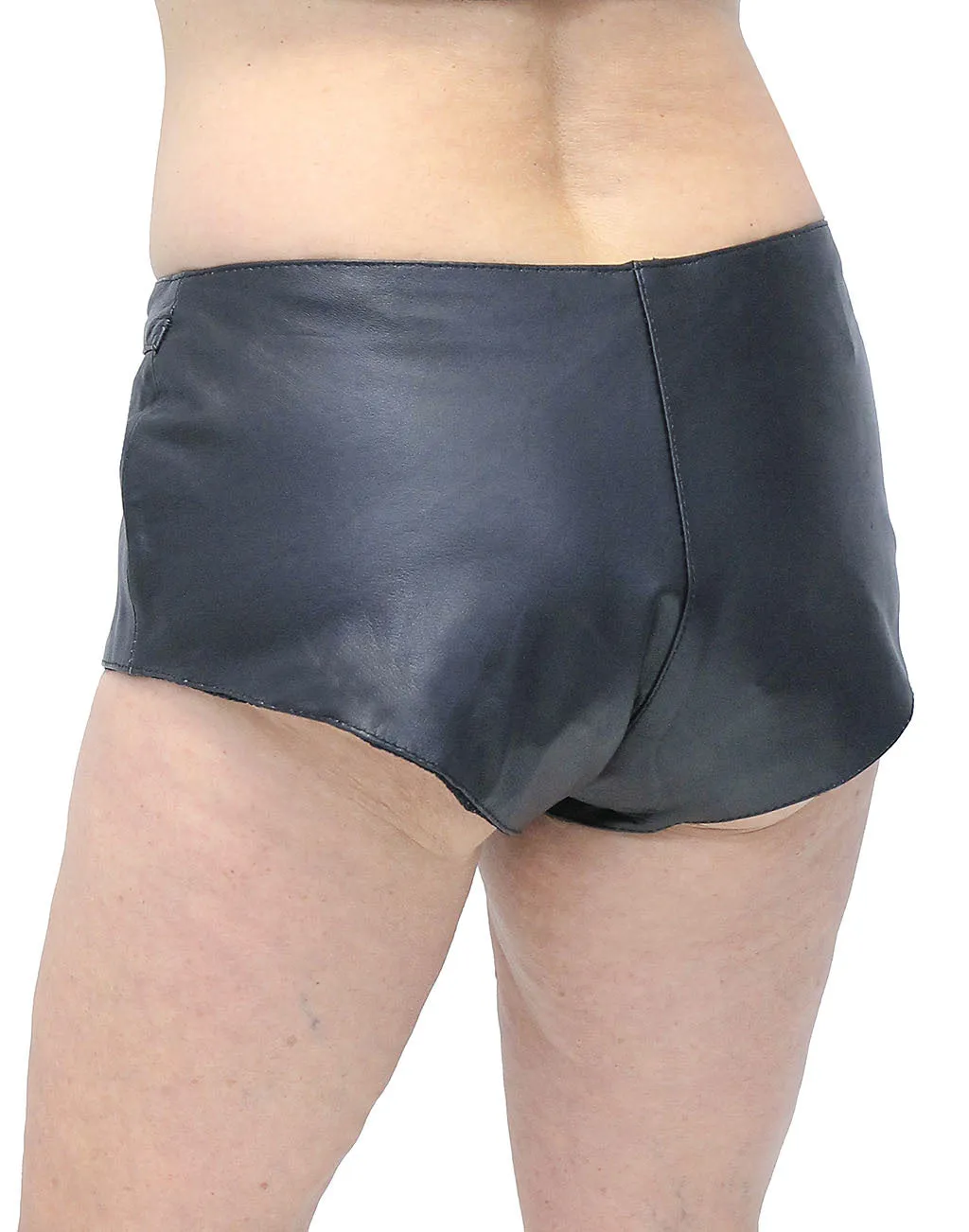 Zip Front Leather Skimpy Hot Pants #SH31080ZK ()