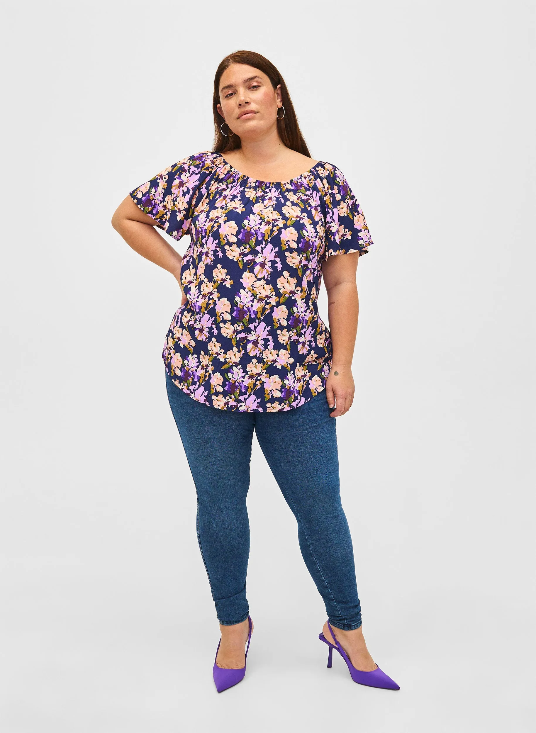 Zizzi Bella Blouse in Floral Print